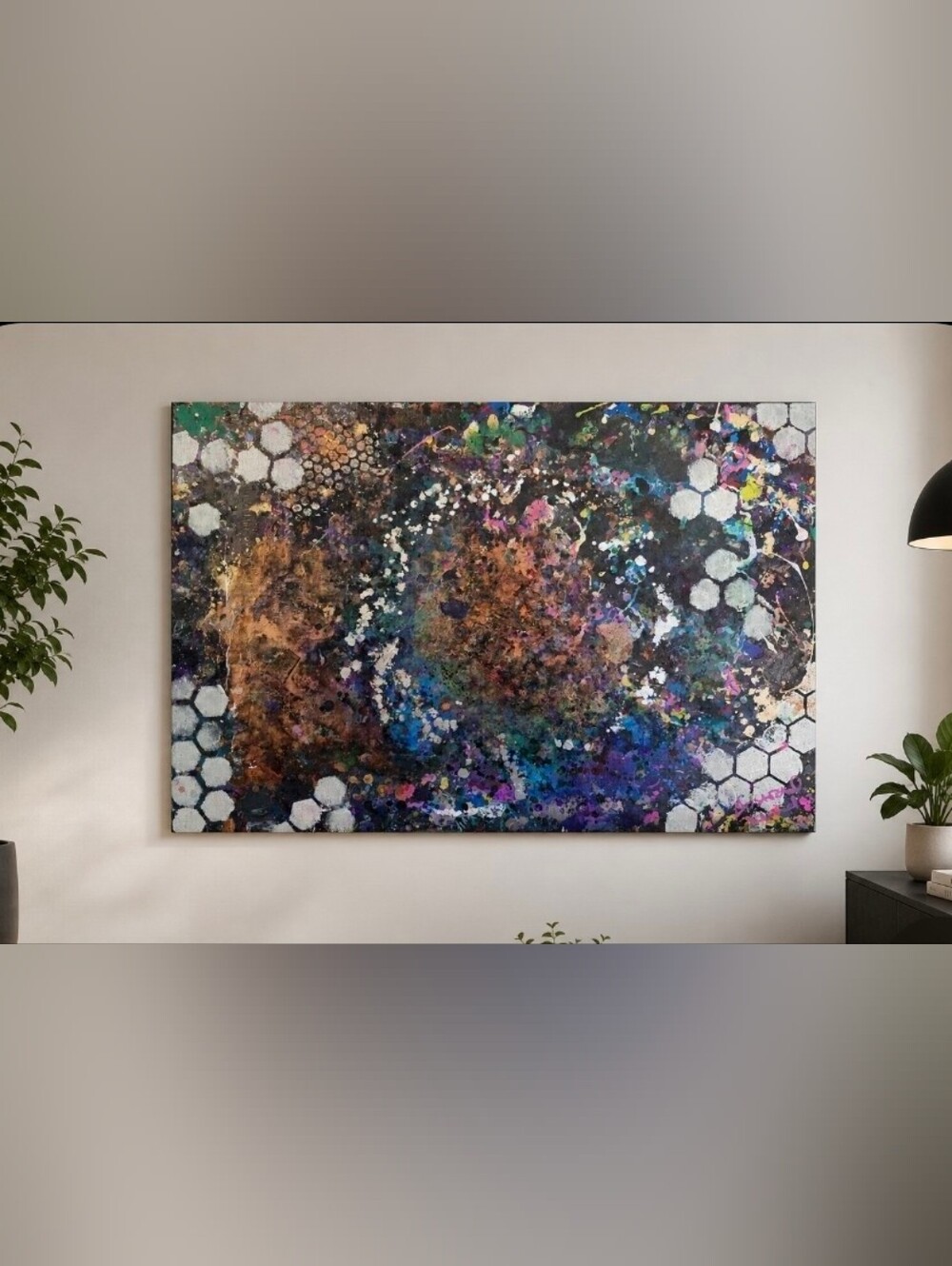 HANDCRAFTED Abstract Painting HANDMADE Artwork HANDPAINTED Wall Art Decor 20x30